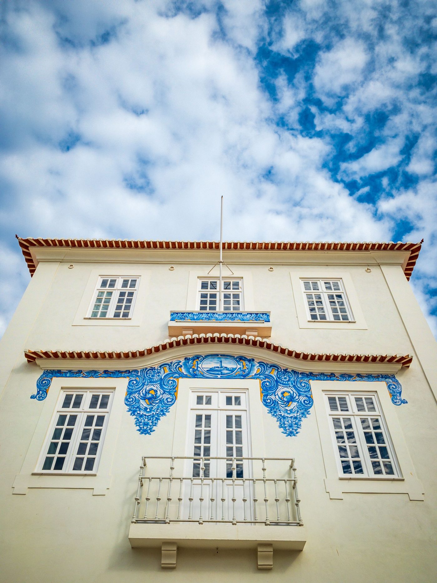 Traditional Portuguese azulejo tile facade